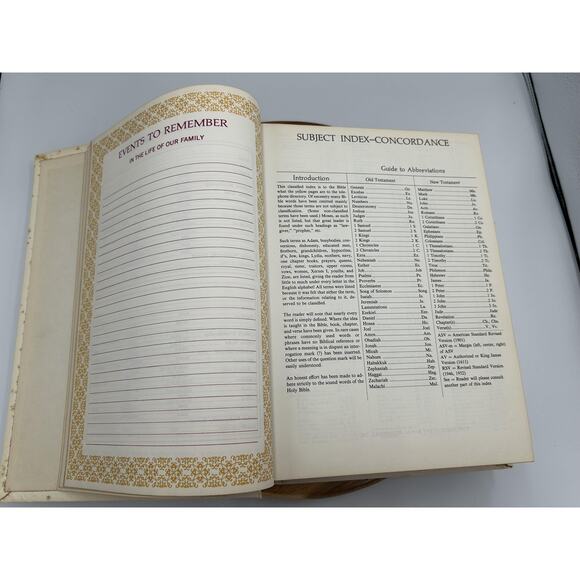 Vintage Holy Bible KJV Red Letter Reference Regency White Leatherette Hardcover - Picture 10 of 13